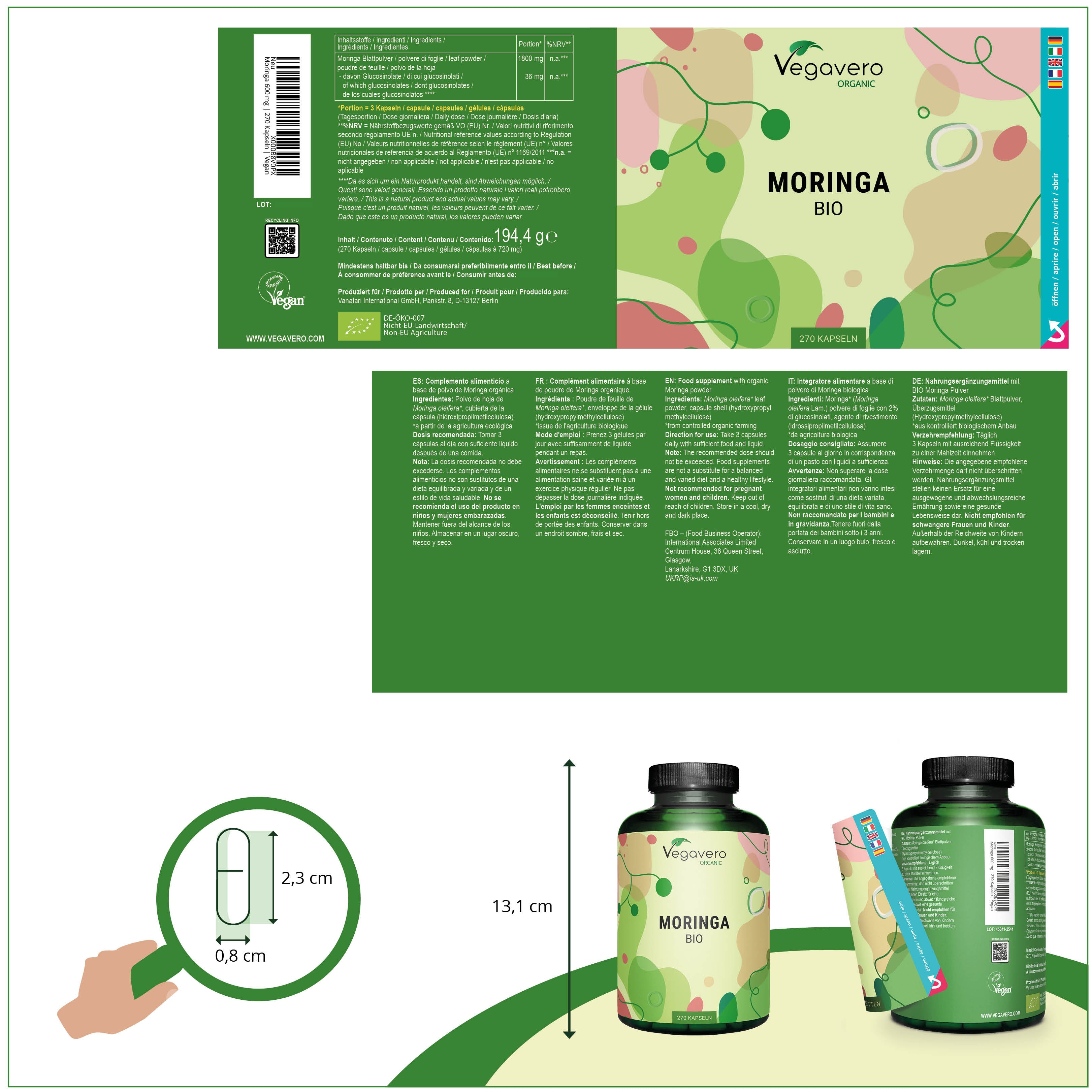 Moringa Oleifera Capsules Organic