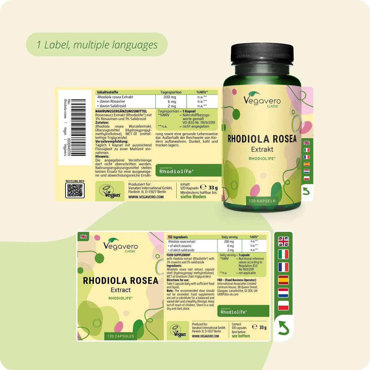 Rhodiola Rosea Extract Capsules