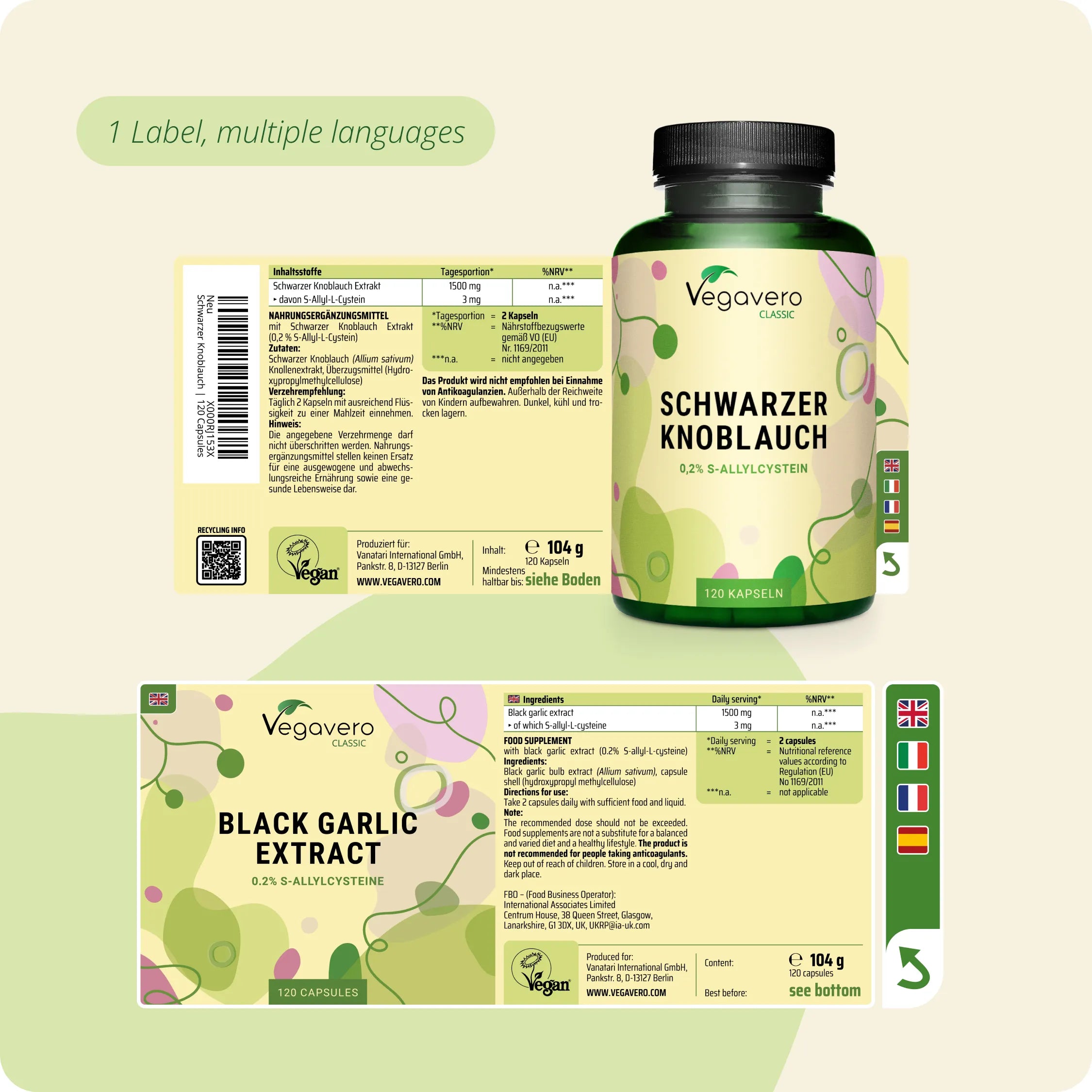 Schwarzer Knoblauch Extrakt Kapseln