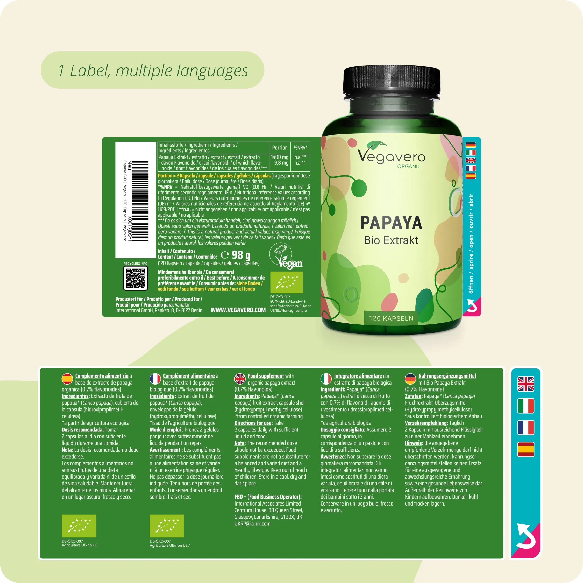 Papaya Extract Capsules Organic