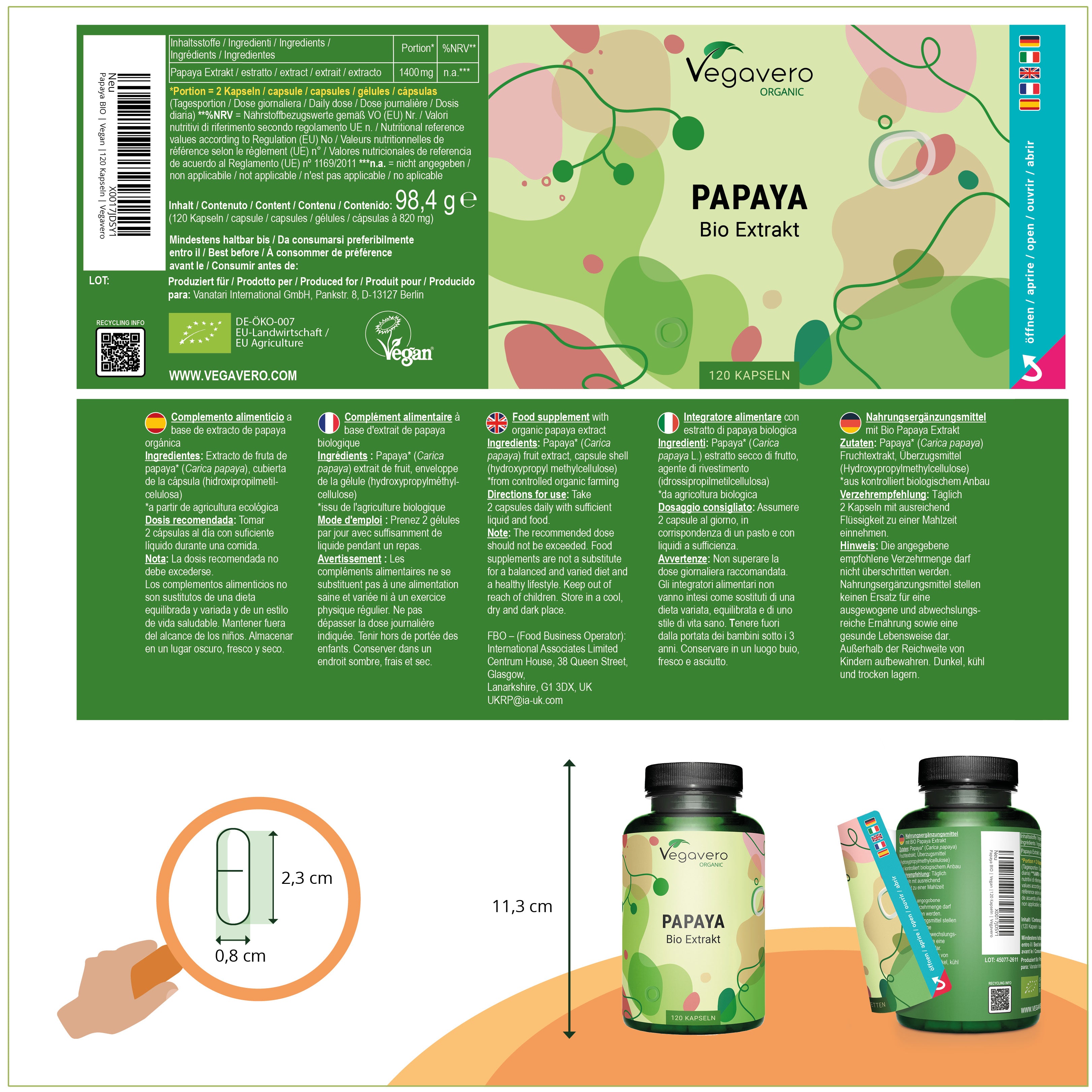 Papaya Extract Capsules Organic