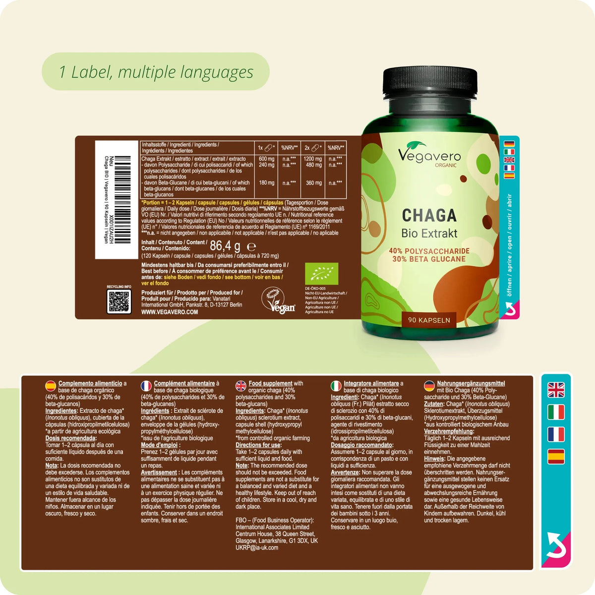 Chaga Extract Capsules Organic
