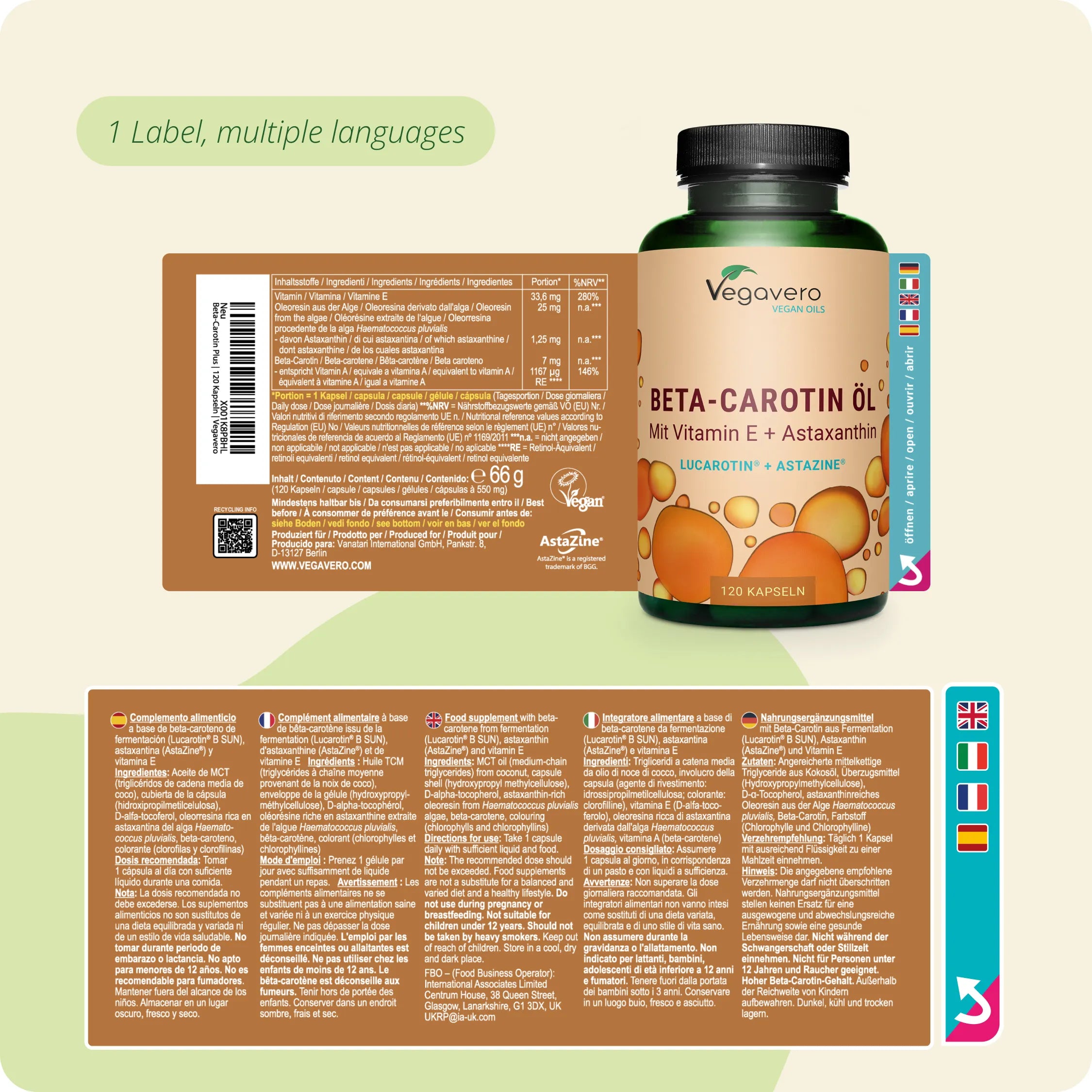 Beta‑Carotin Plus Öl Kapseln