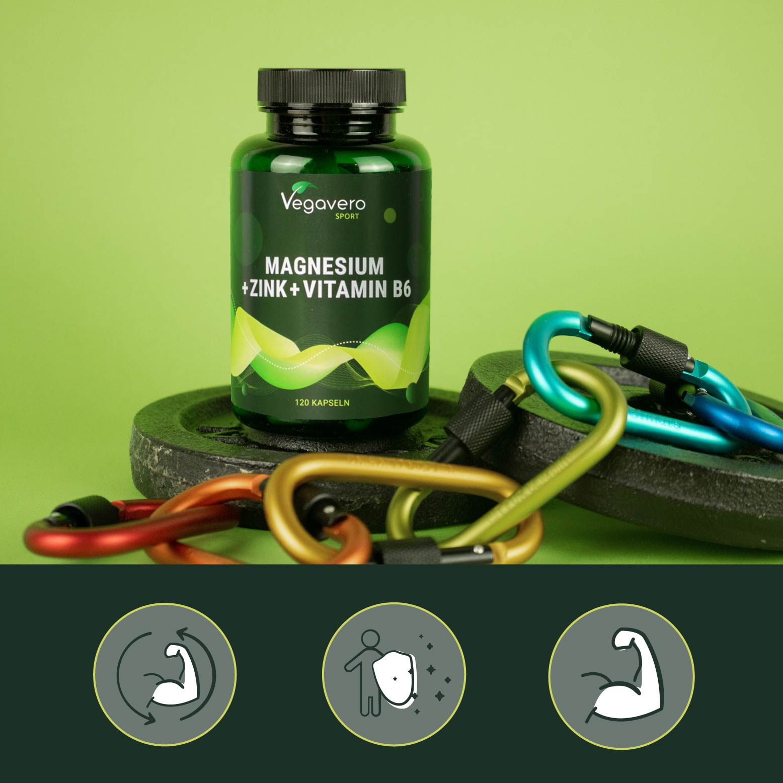 ZMA Capsules: Zinc + Magnesium + Vitamin B6
