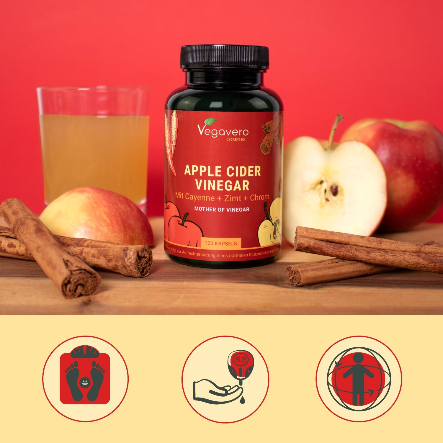 Capsules de Complexe de Vinaigre de Cidre de Pomme