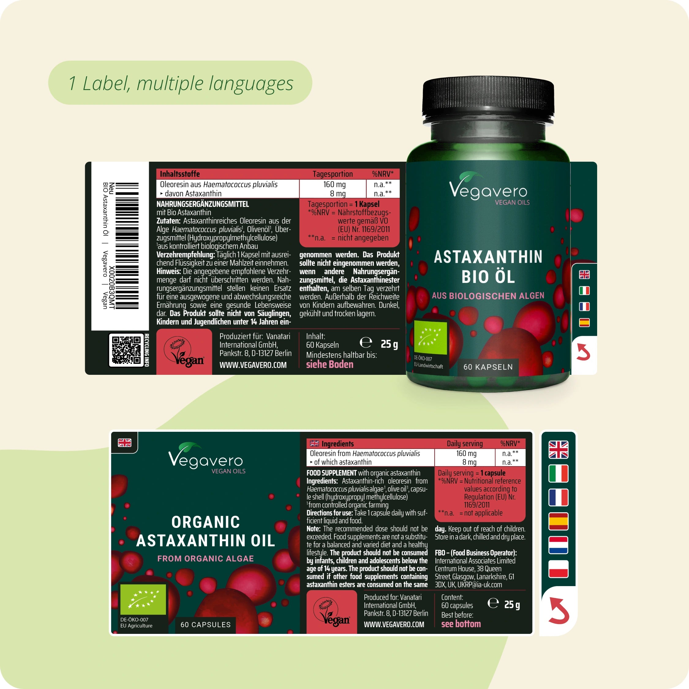 Astaxanthin Öl Kapseln Bio