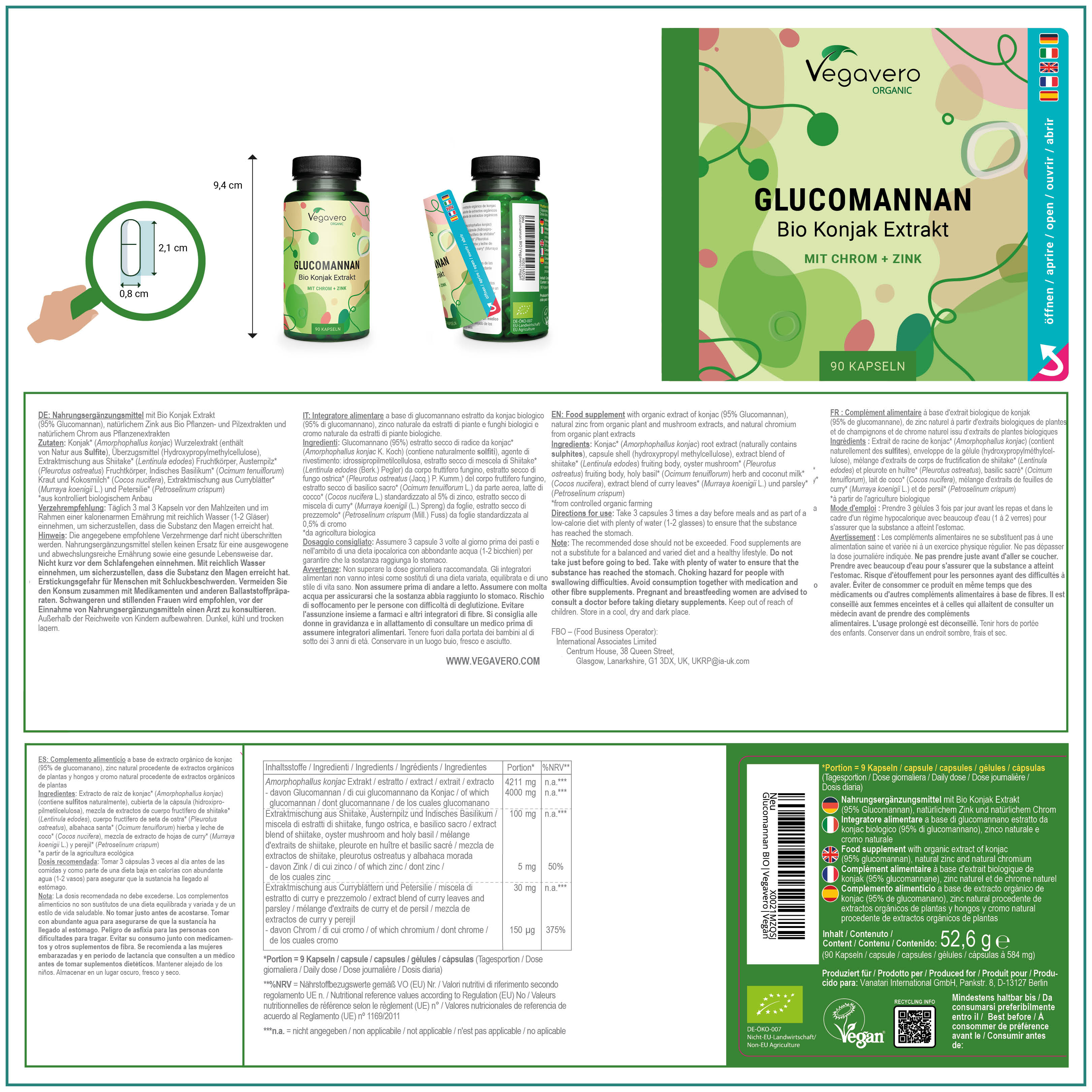 Glucomannan Capsules Organic