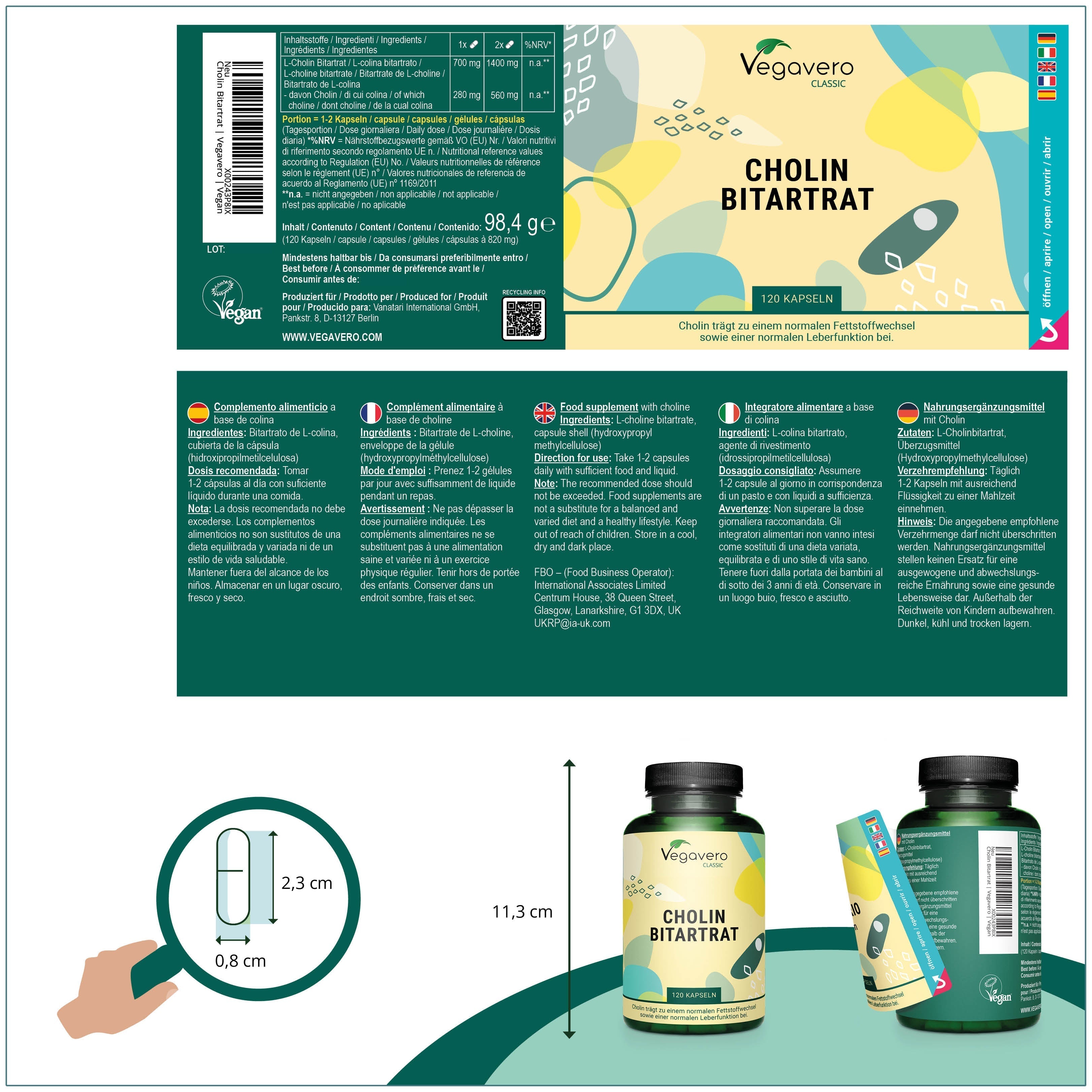 Choline Bitartrate Capsules