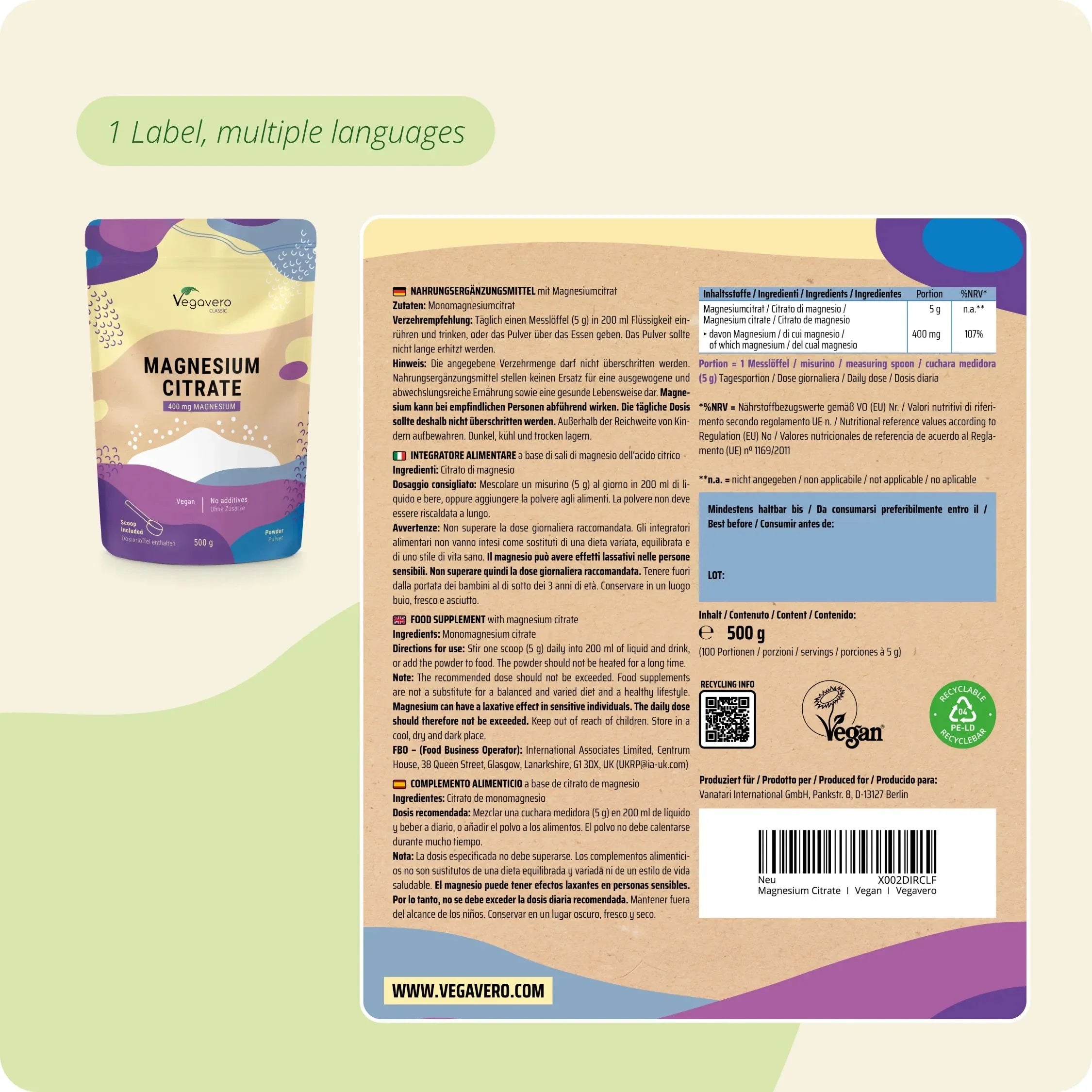 Magnesium Citrate Powder