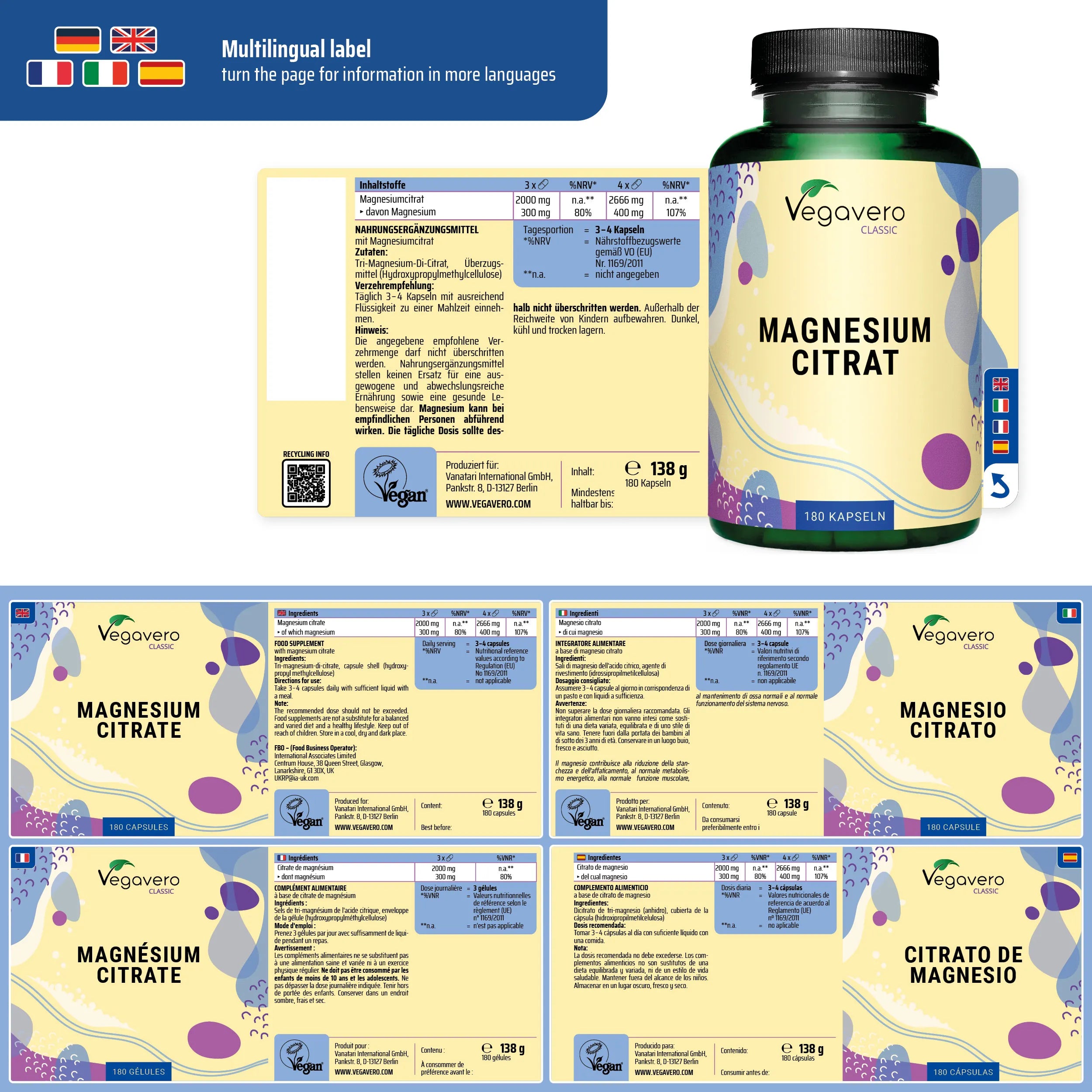 Magnésium Citrate Gélules