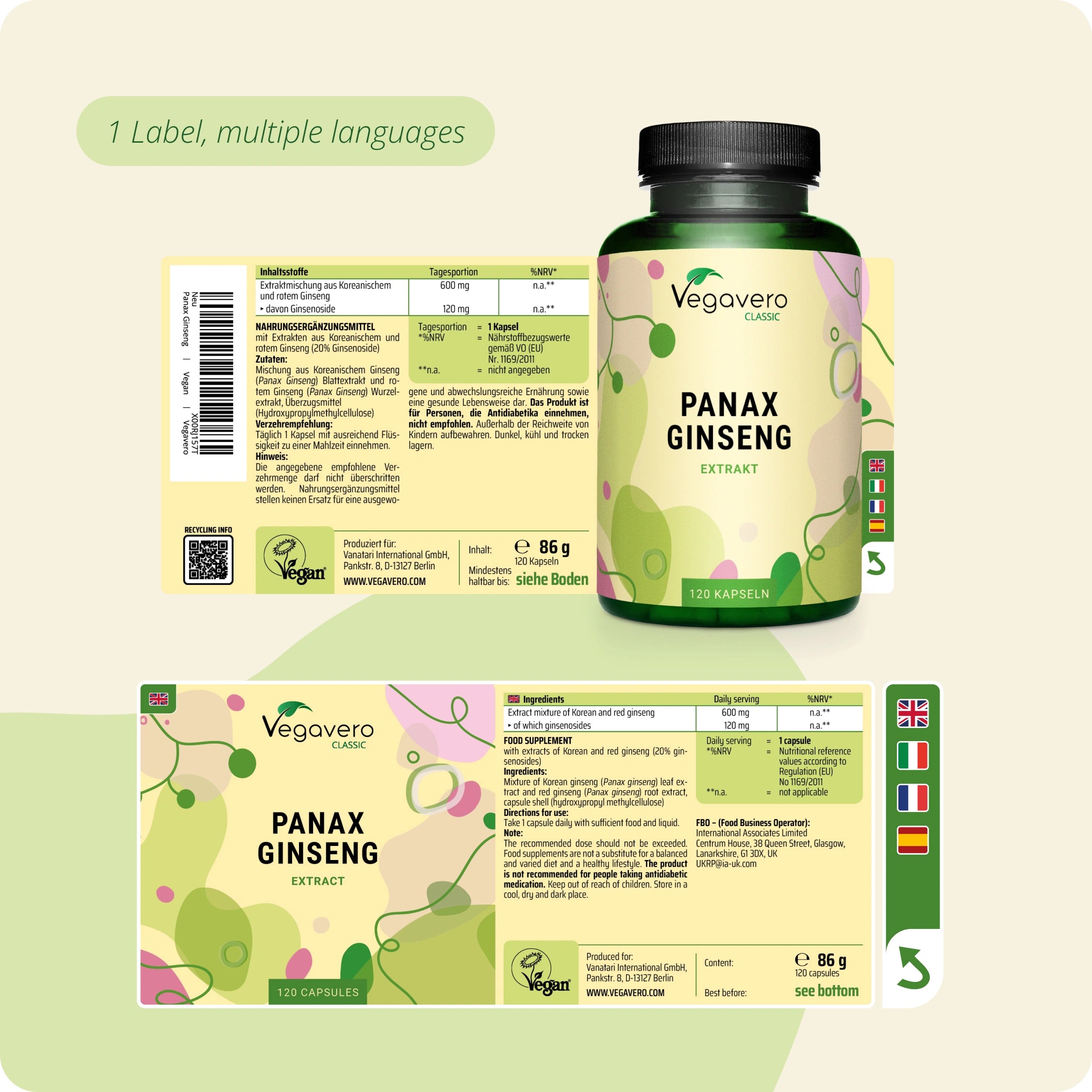 Panax Ginseng Extrakt Kapseln