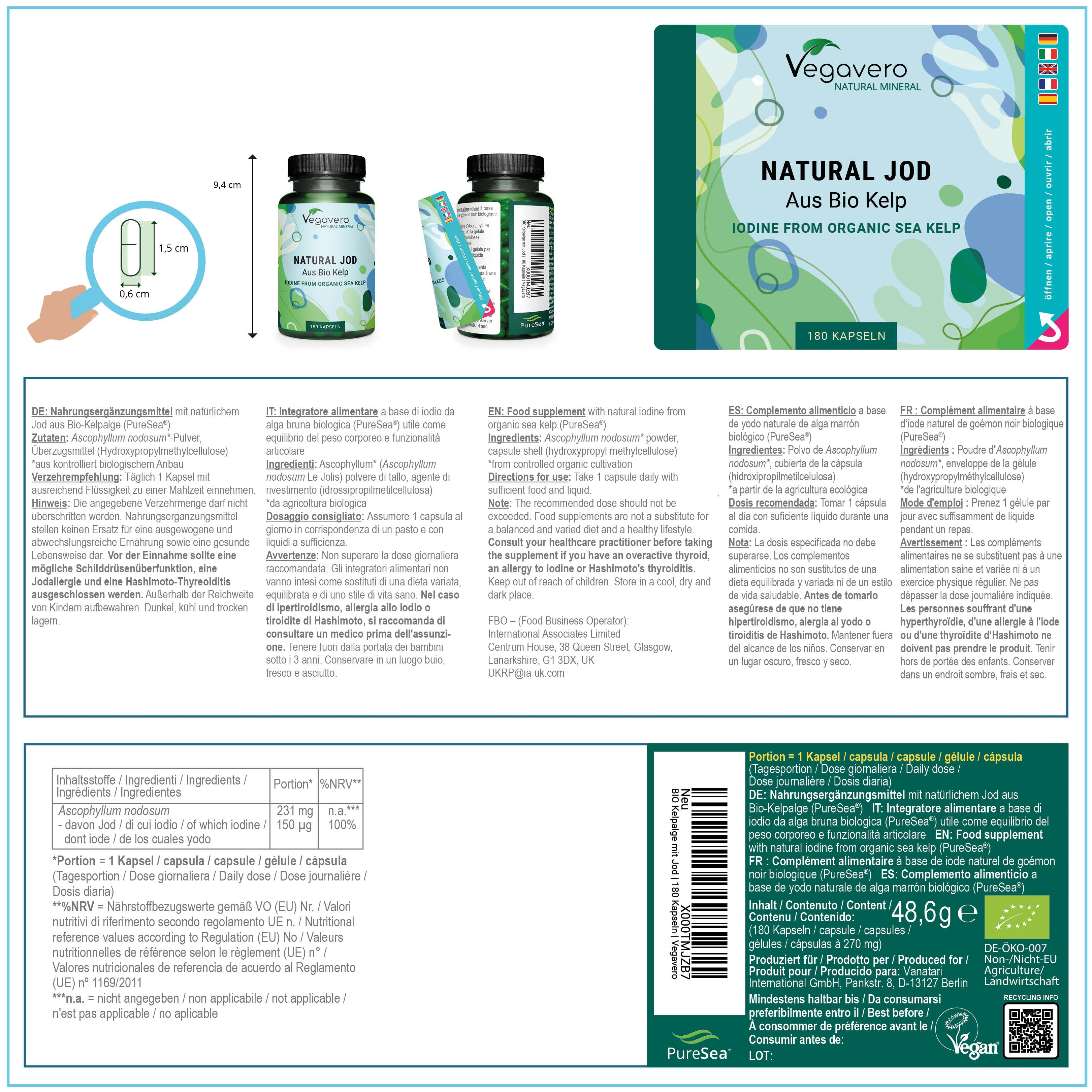 Natural Iodine Organic Capsules