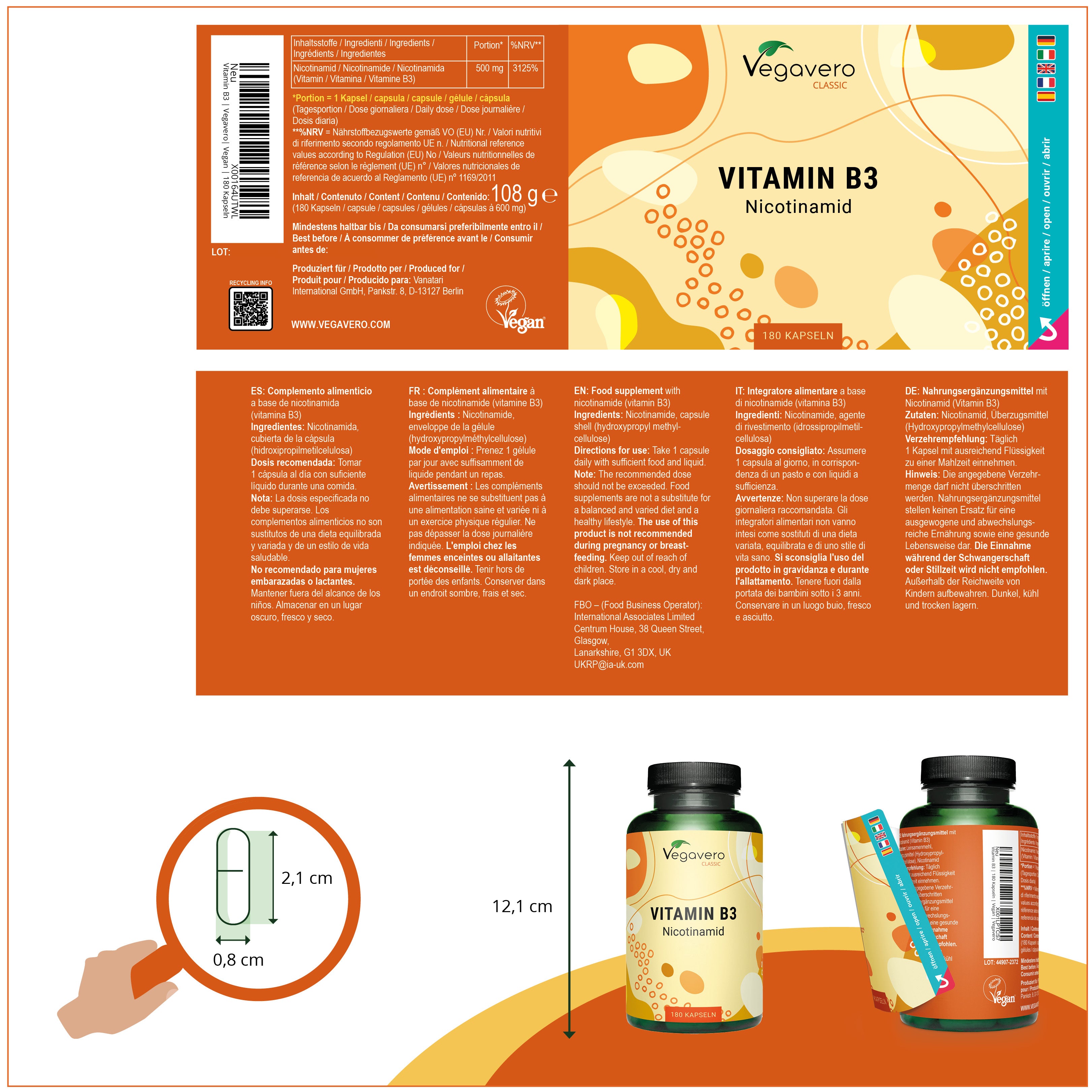 Vitamin B3 (Nicotinamide) Capsules