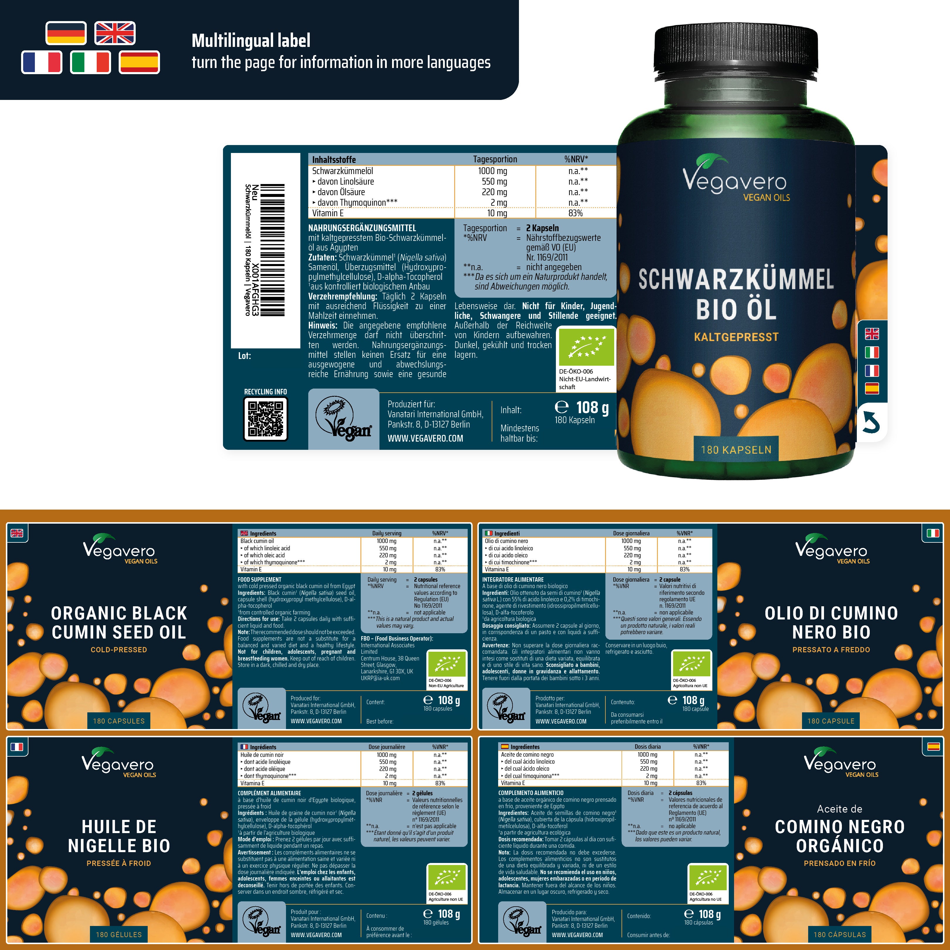 Black Cumin Seed Oil Capsules Organic