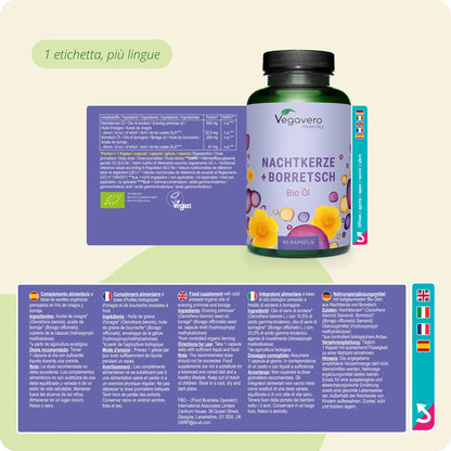 Olio di Enotera + Borragine Capsule Bio