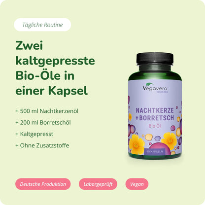 Nachtkerze + Borretsch Öl Kapseln Bio