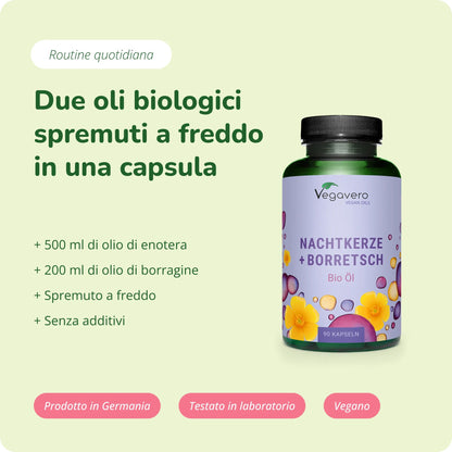 Olio di Enotera + Borragine Capsule Bio