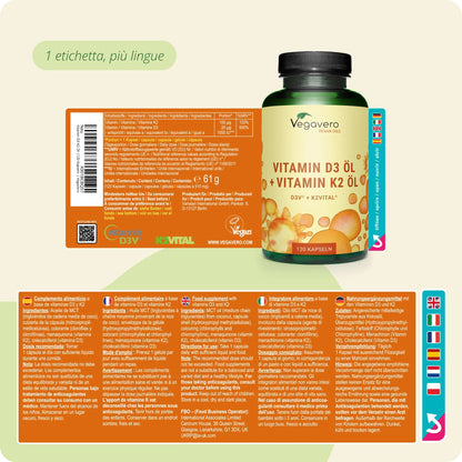 Vitamina D3 + K2 Olio Capsule