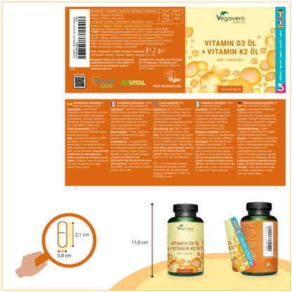 Vitamin D3 + K2 Oil Capsules
