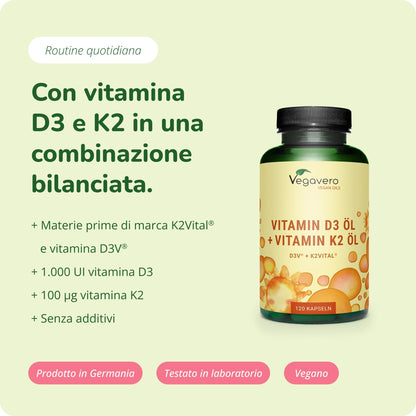 Vitamina D3 + K2 Olio Capsule