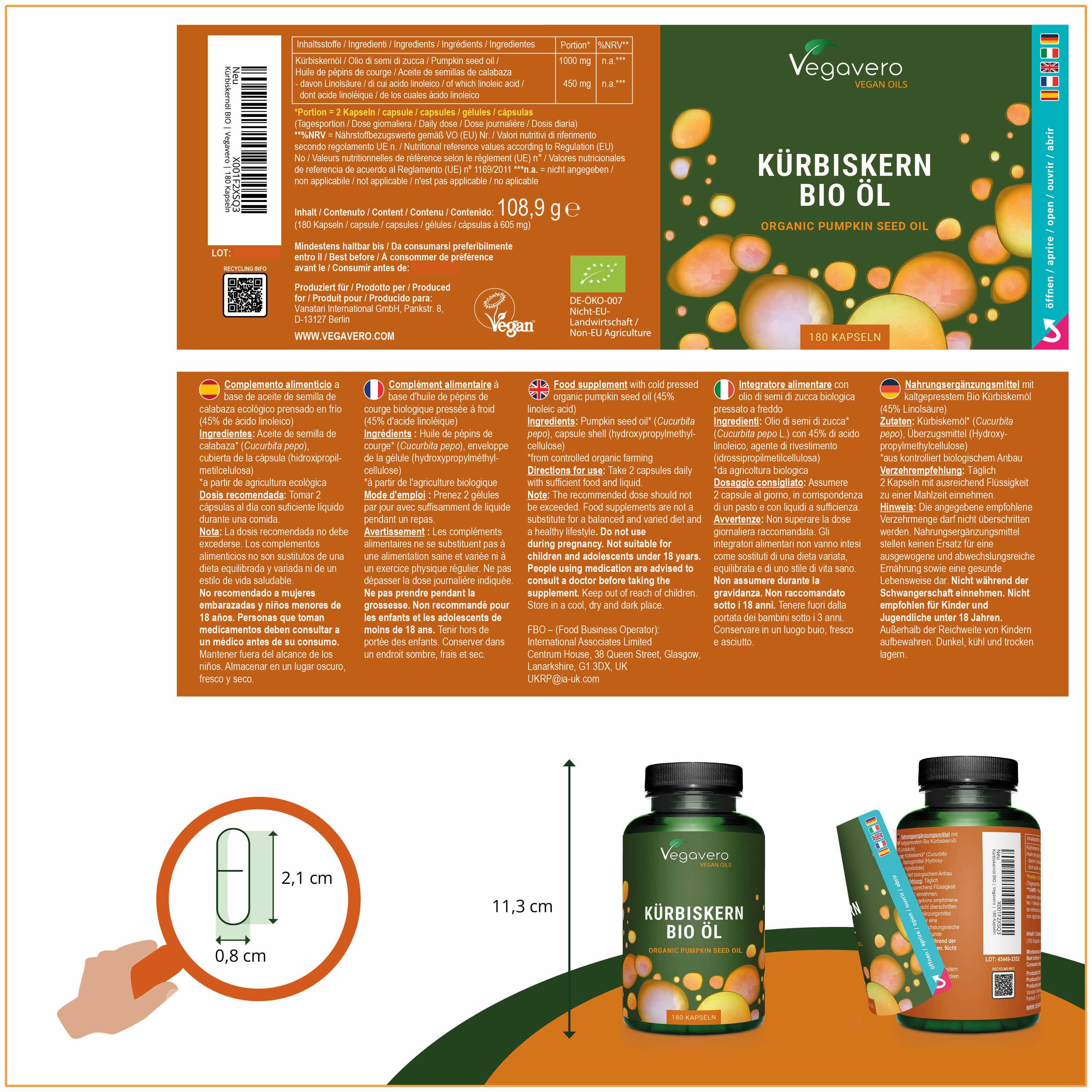 Pumpkin Seed Oil Capsules Organic