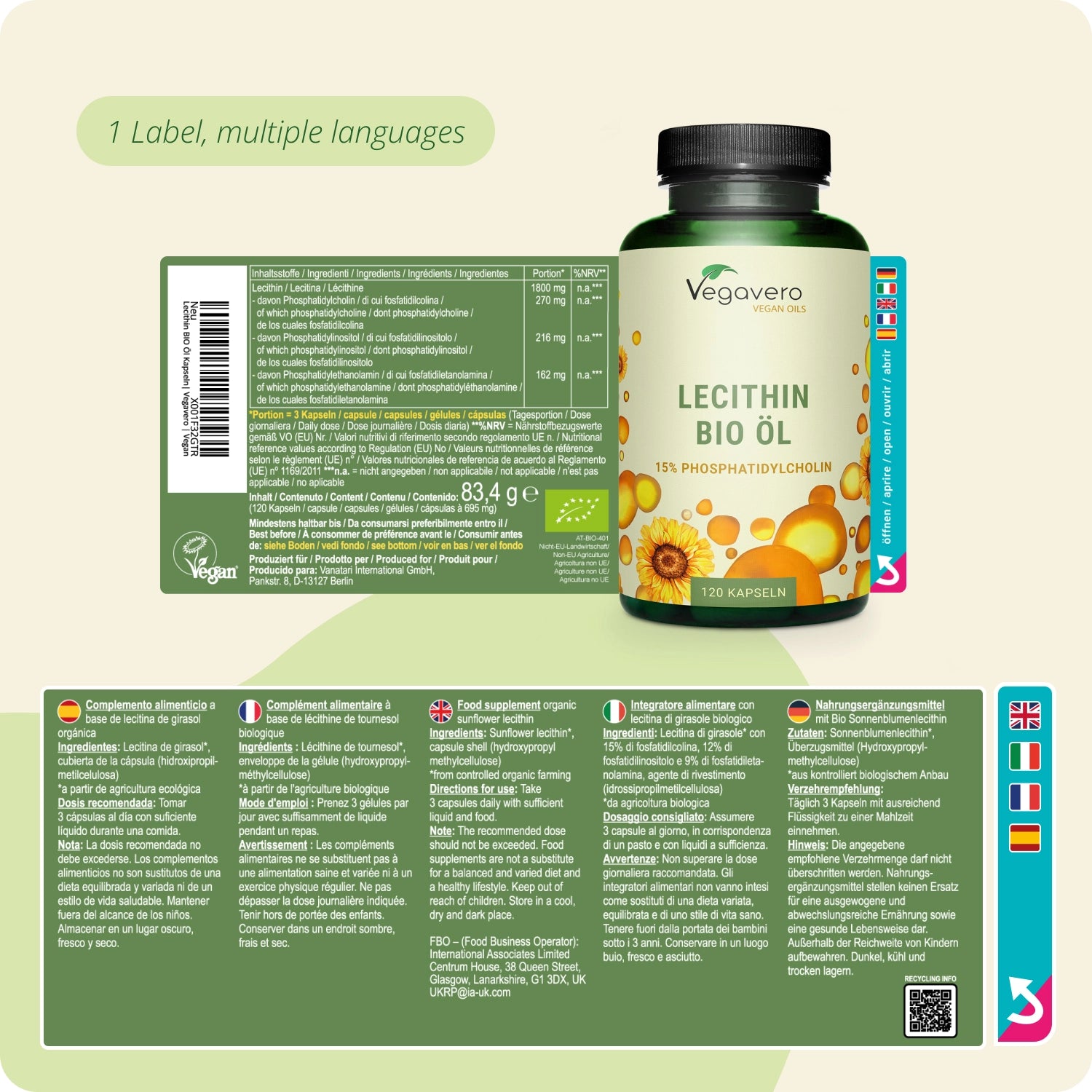 Lécithine Huile Gélules Bio