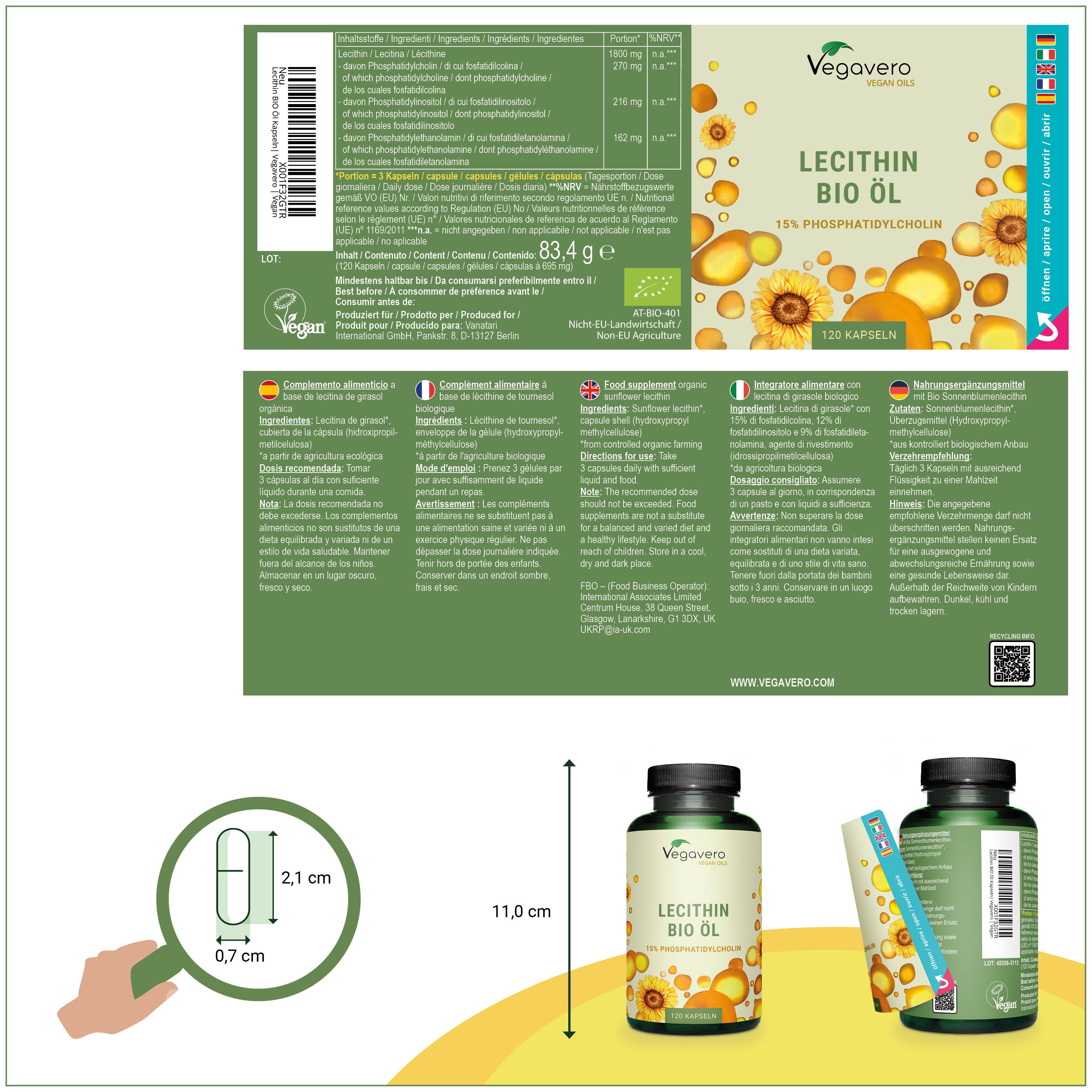 Lecithin Öl Kapseln Bio