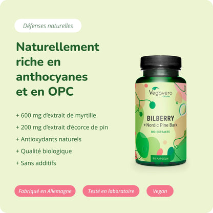 Myrtille + Écorce de Pin Extraits Gélules Bio