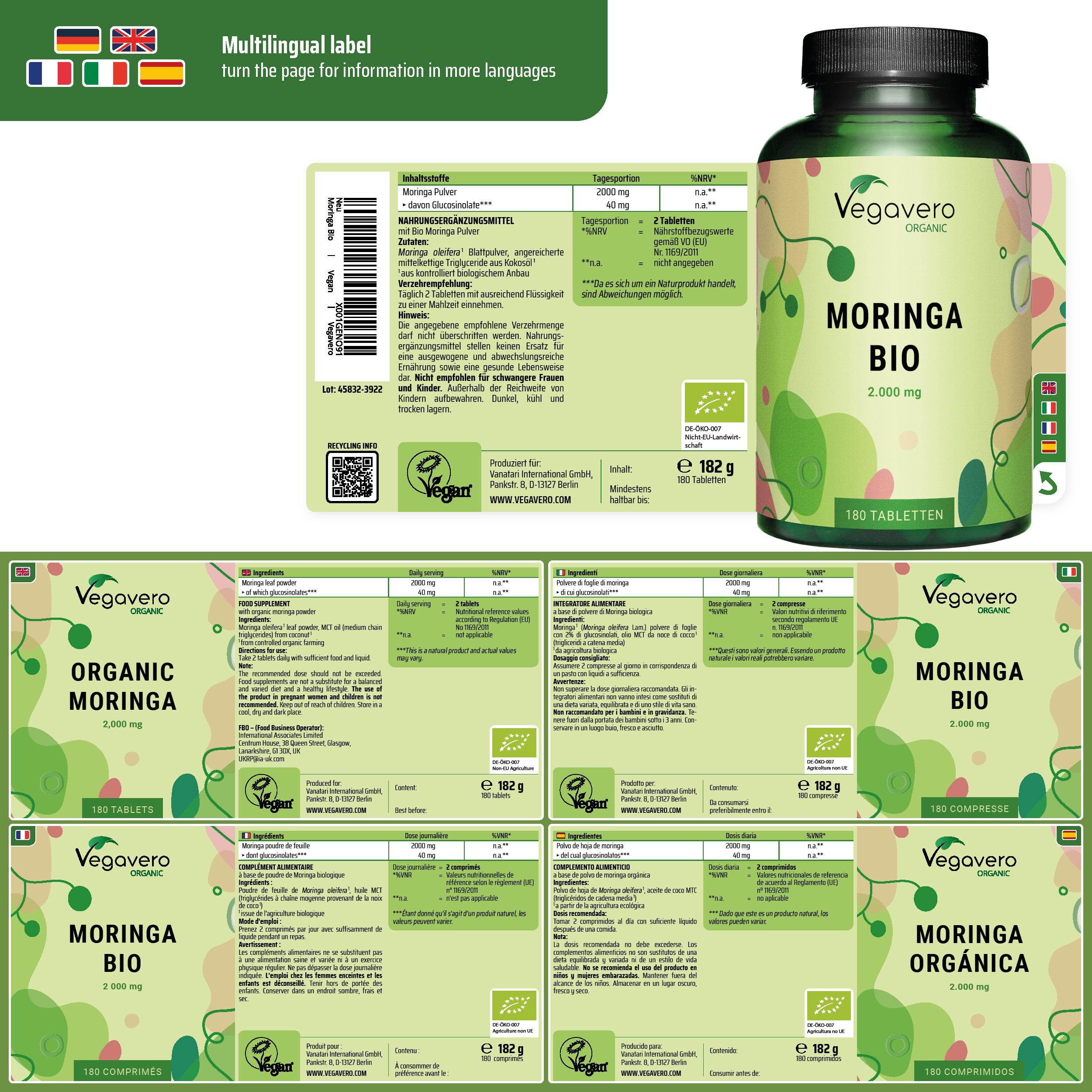 Moringa Oleifera Tablets Organic