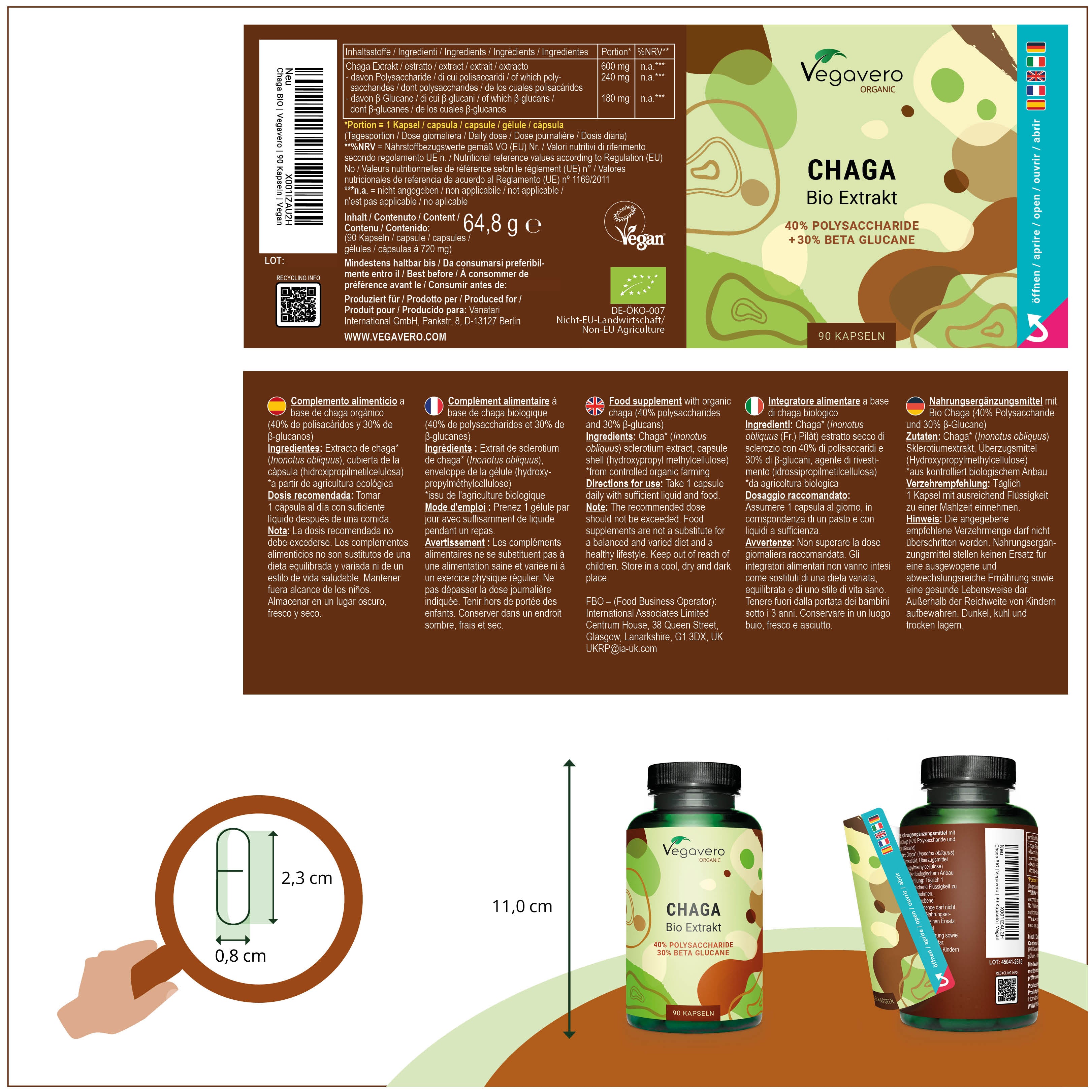 Chaga Extract Capsules Organic