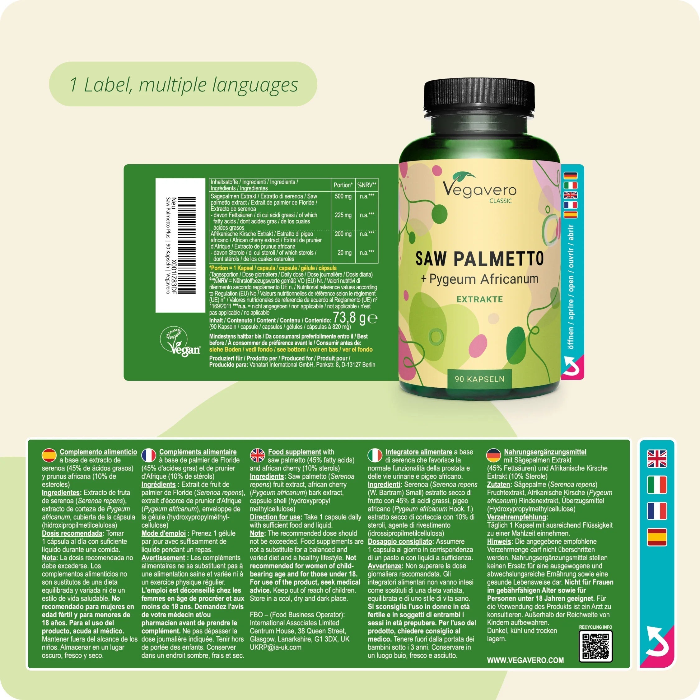 Saw palmetto + Pygeum africanum Extracts Capsules