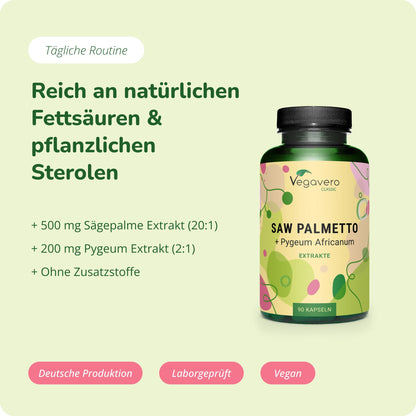 Sägepalme + Pygeum africanum Extrakte Kapseln