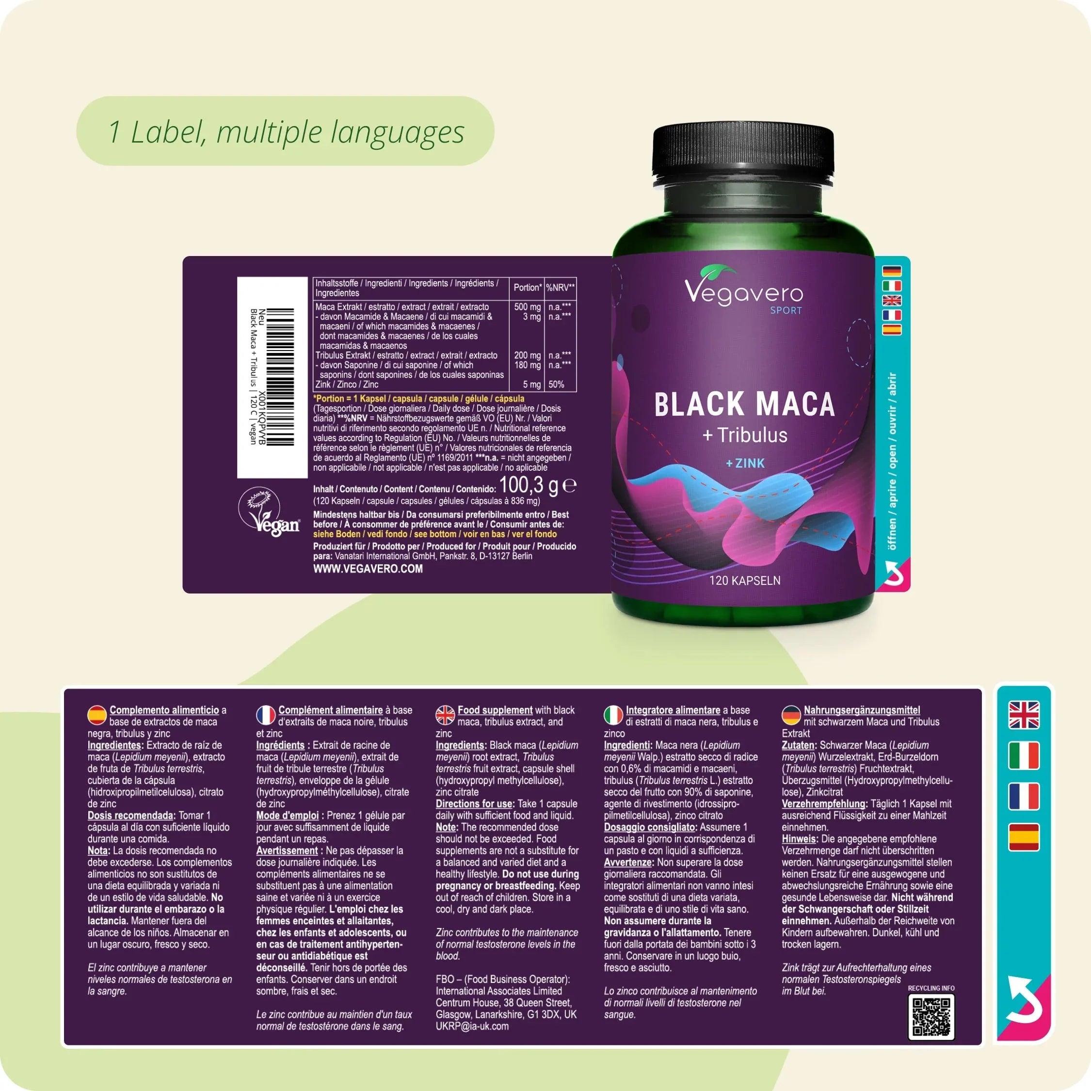 Black Maca + Tribulus Capsules