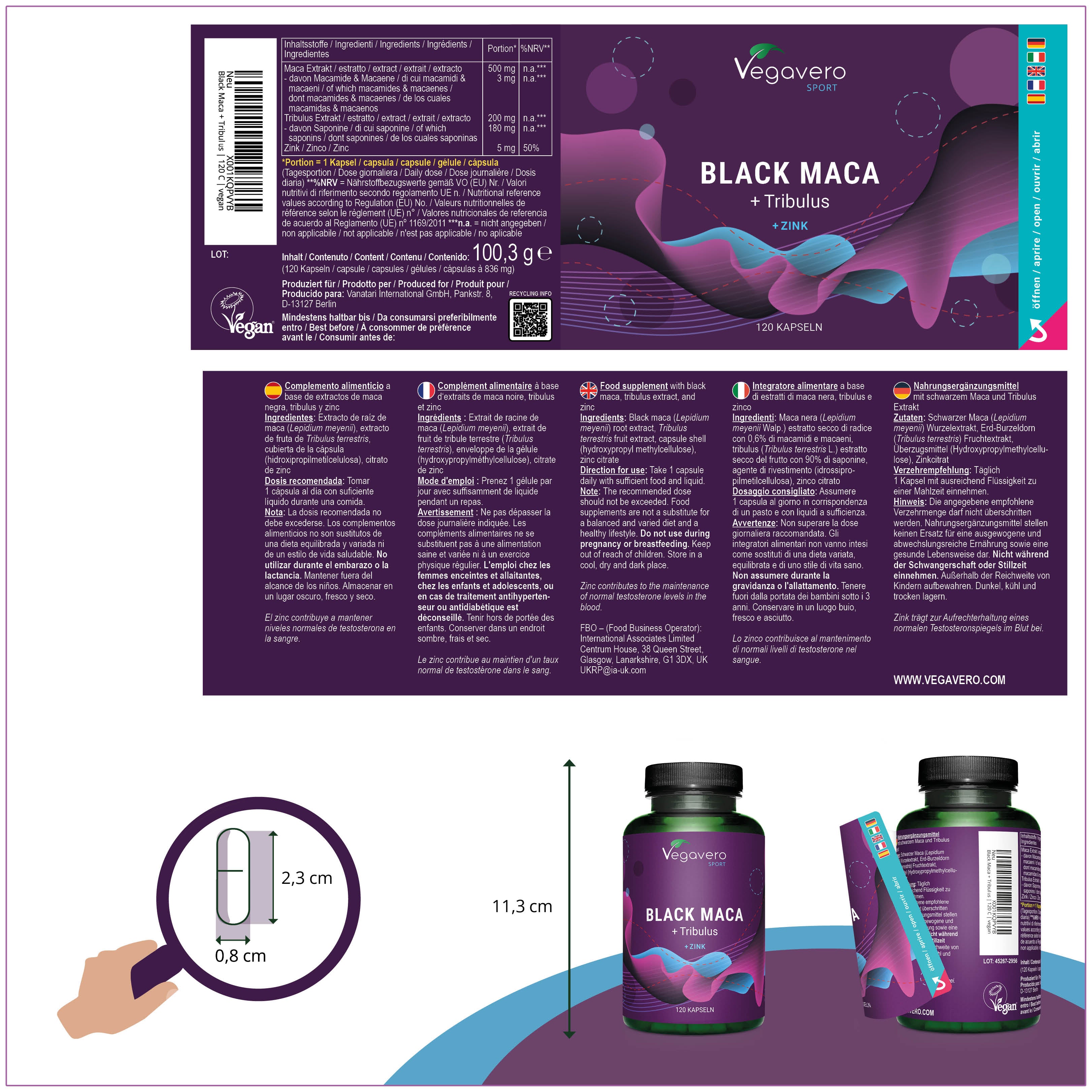 Black Maca + Tribulus Capsules