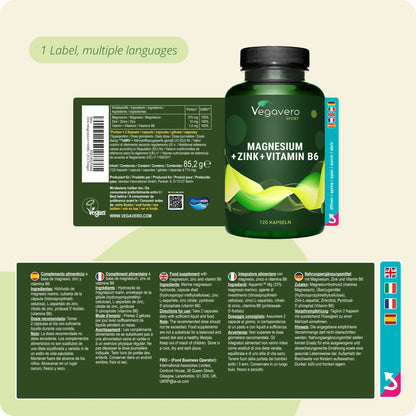 ZMA Capsules: Zinc + Magnesium + Vitamin B6