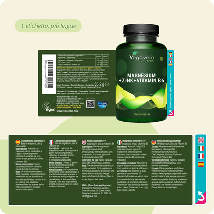 ZMA Capsule : Zinco + Magnesio + Vitamina B6