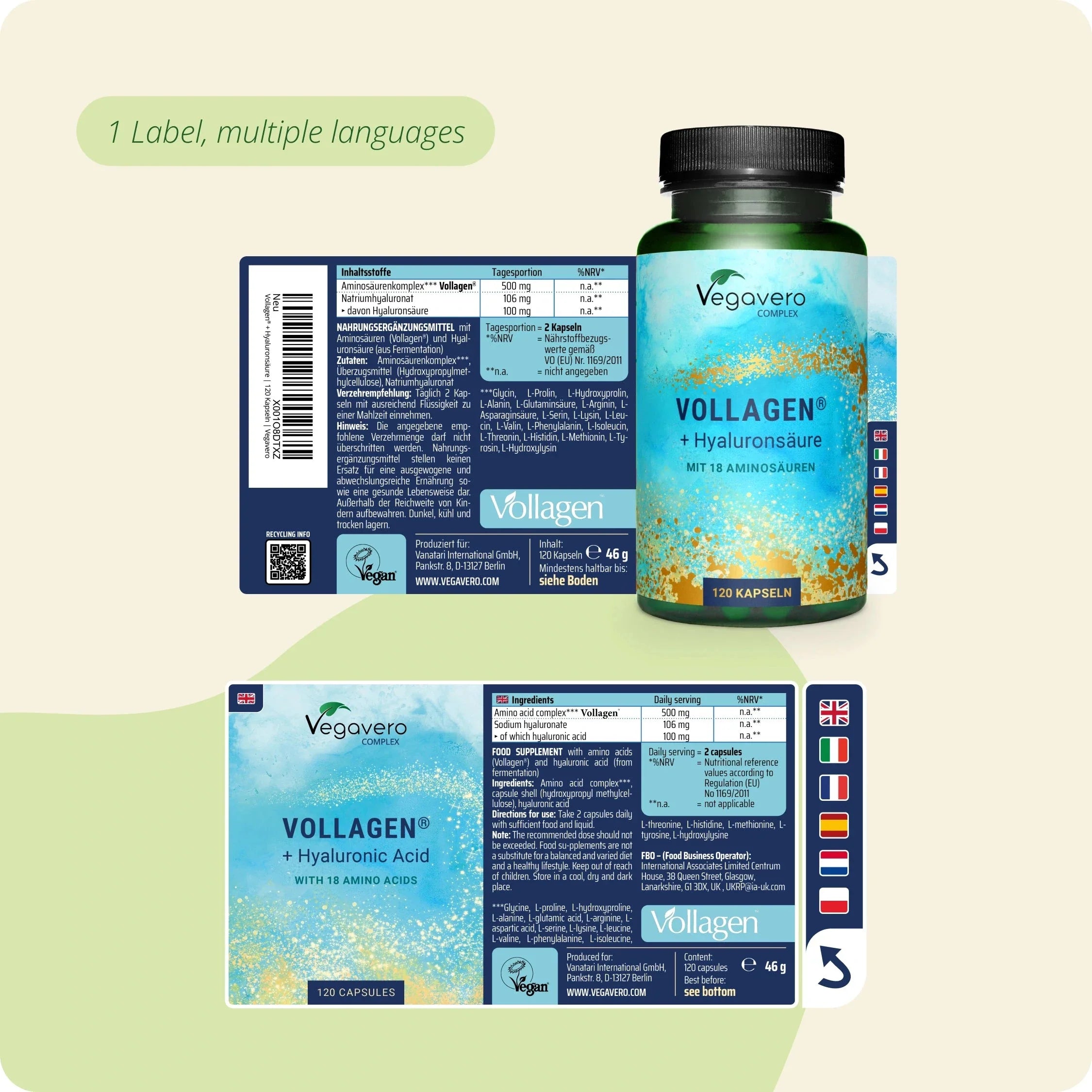 Vollagen + Acido Ialuronico Complex Capsule
