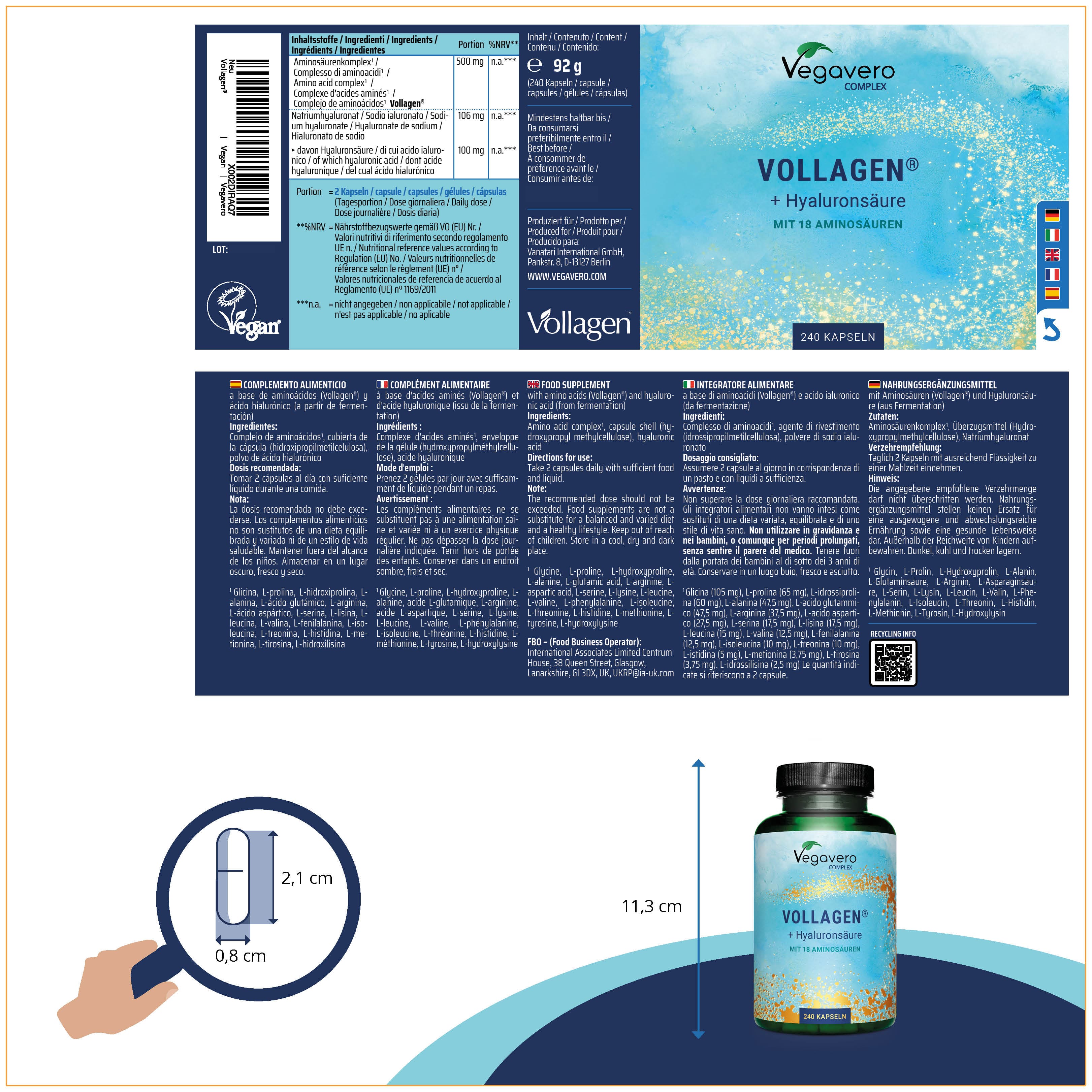 Vollagen + Hyaluronic Acid Complex Capsules
