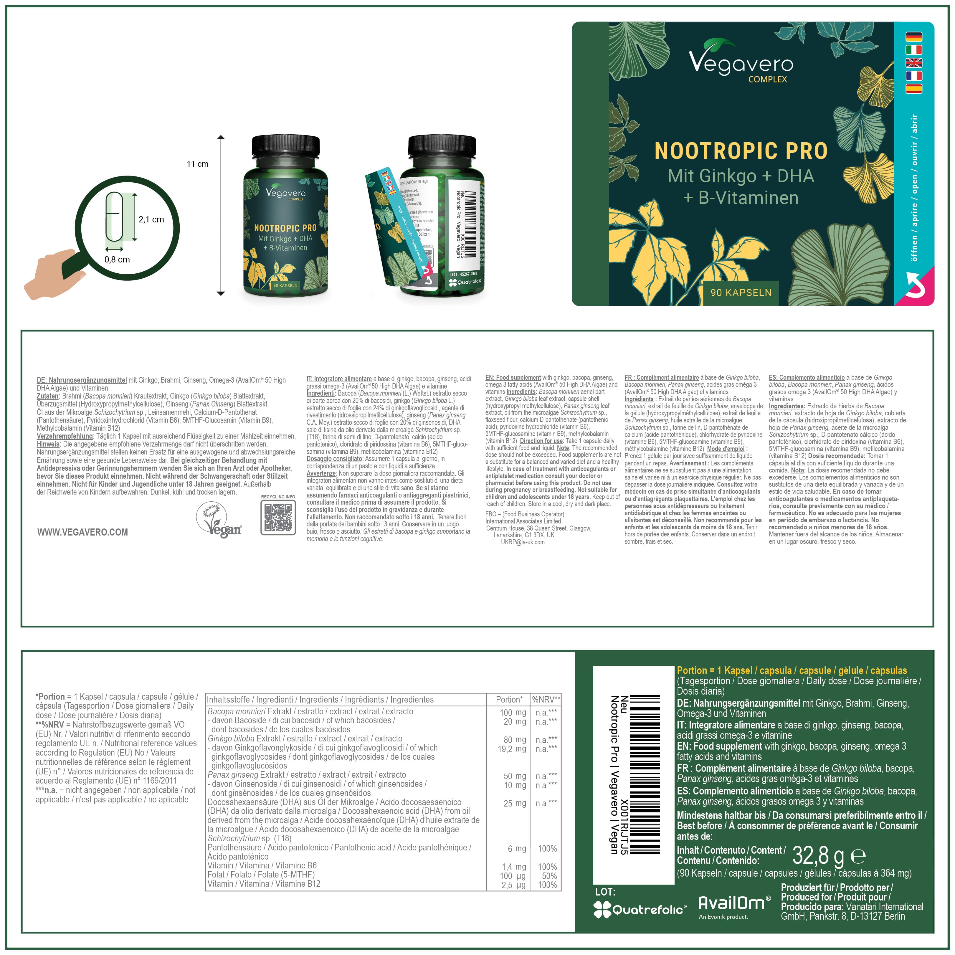 Nootropic Pro Complex Capsules