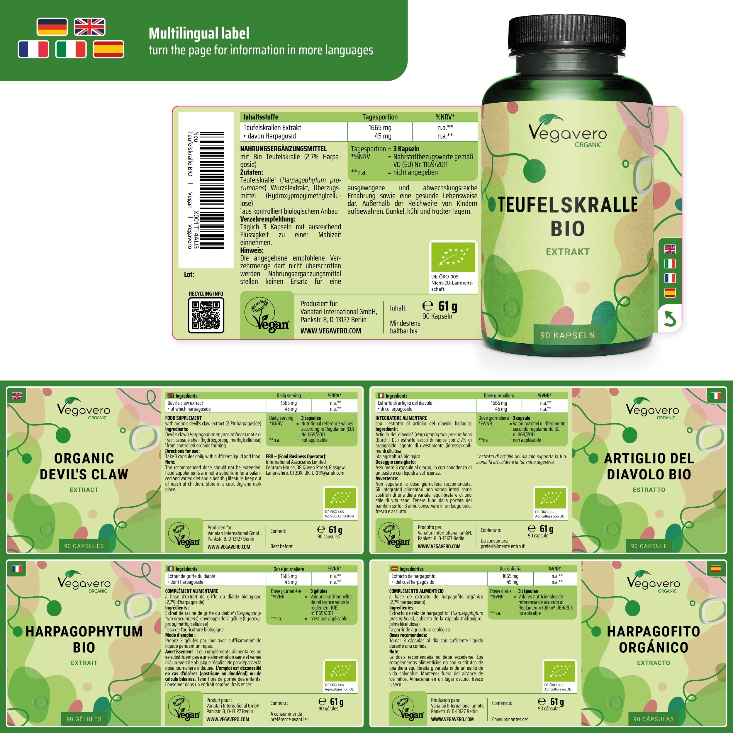 Devil's Claw Extract Capsules Organic
