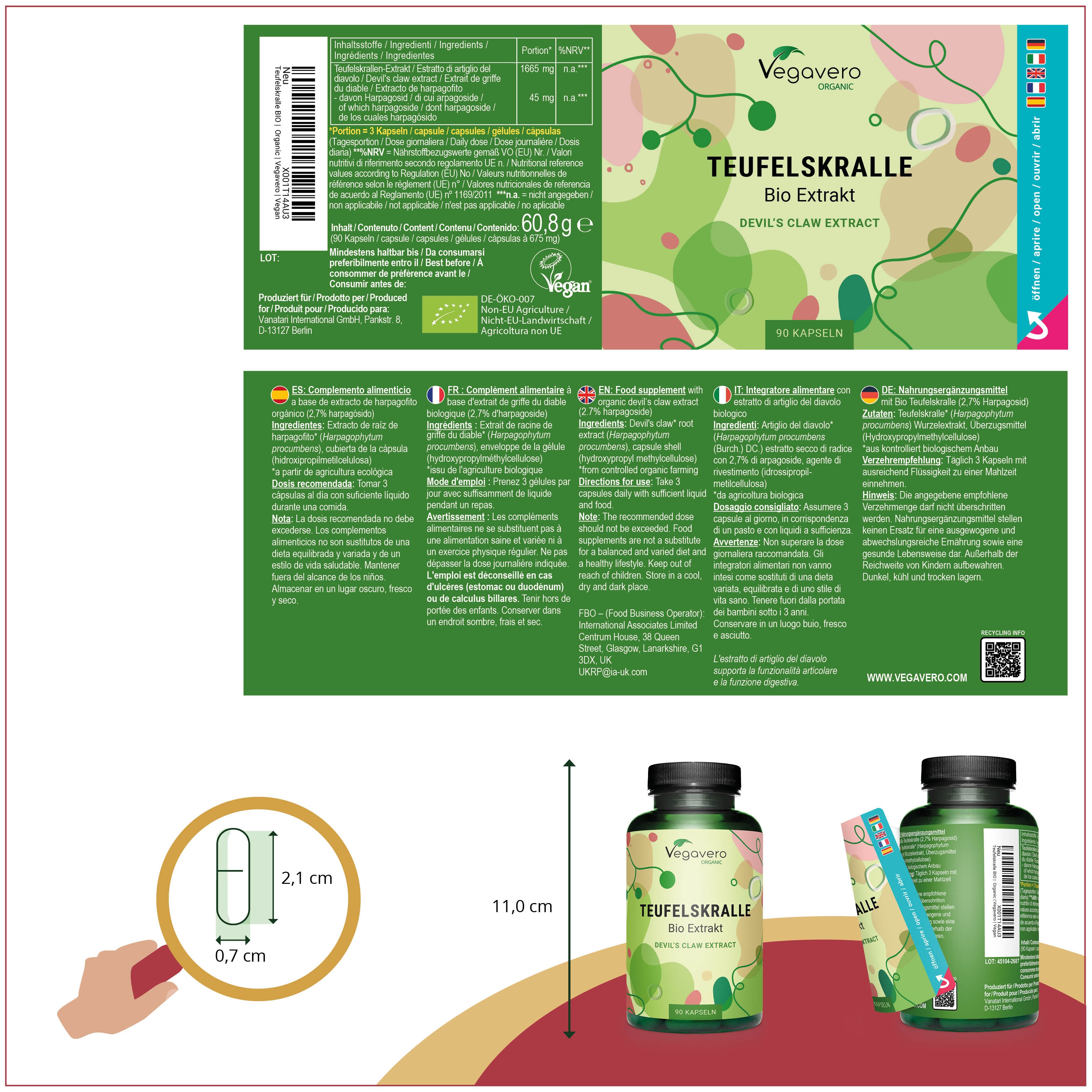 Devil's Claw Extract Capsules Organic