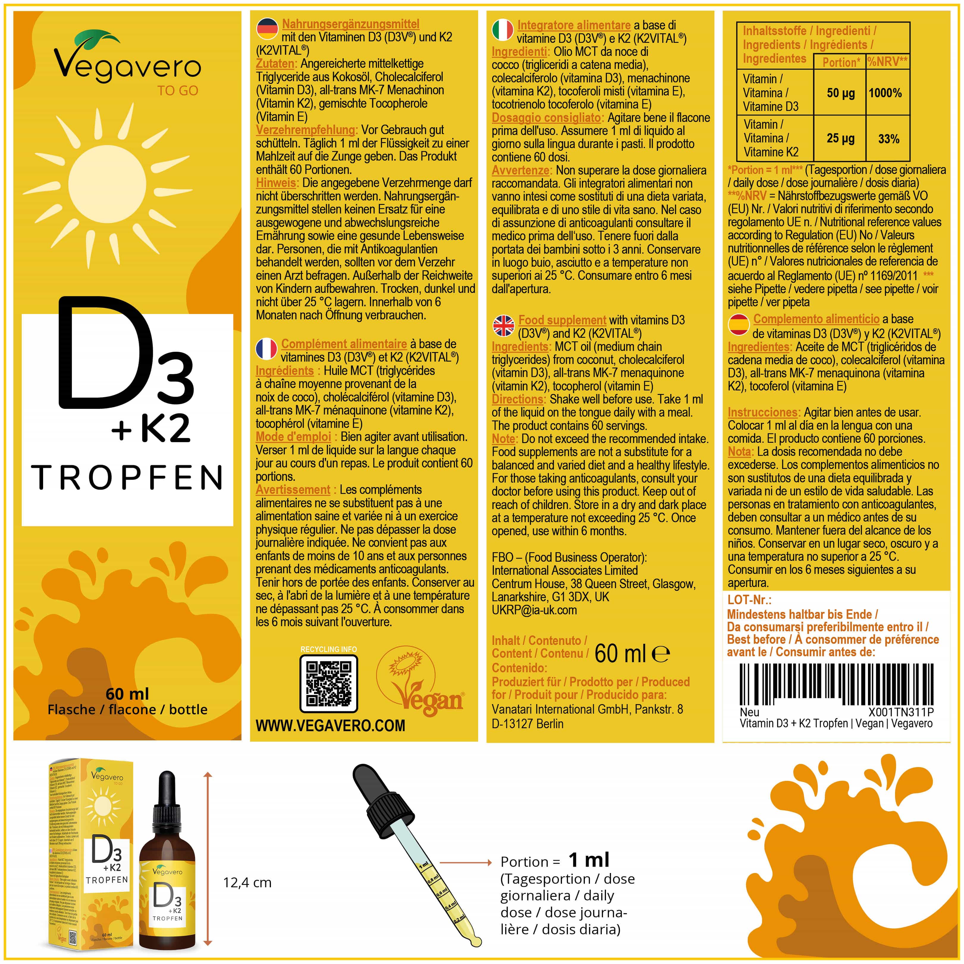 Vitamin D3 + K2 Drops