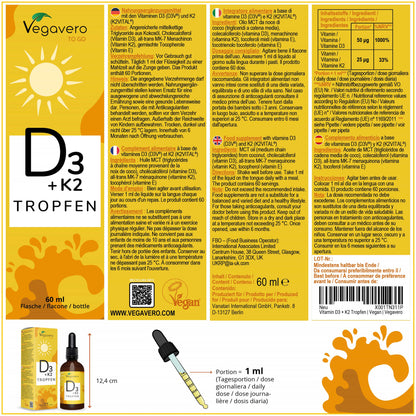 Vitamin D3 + K2 Drops