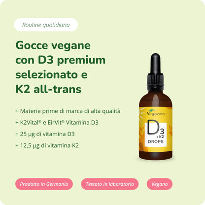 Vitamina D3 + K2 in Gocce
