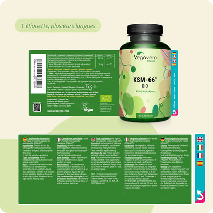 Ashwagandha KSM-66 Extrait Gélules Bio