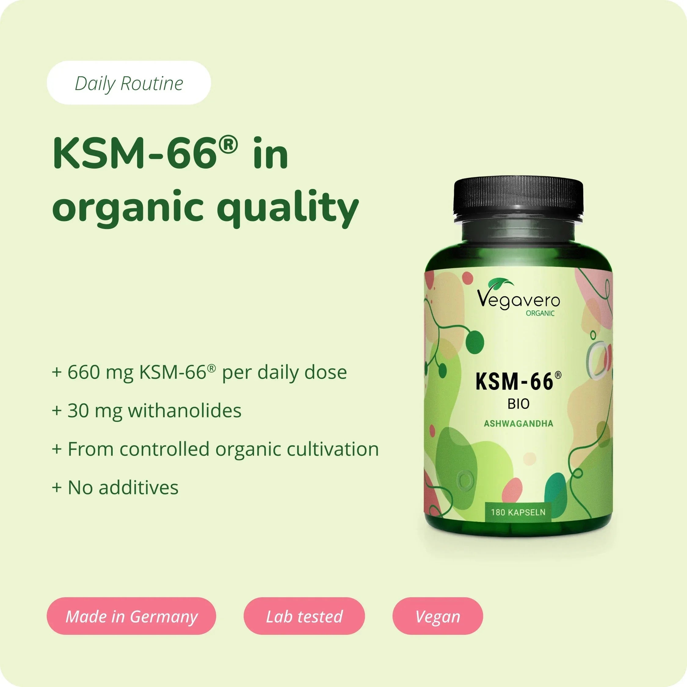 Ashwagandha KSM-66 Extract Capsules Organic