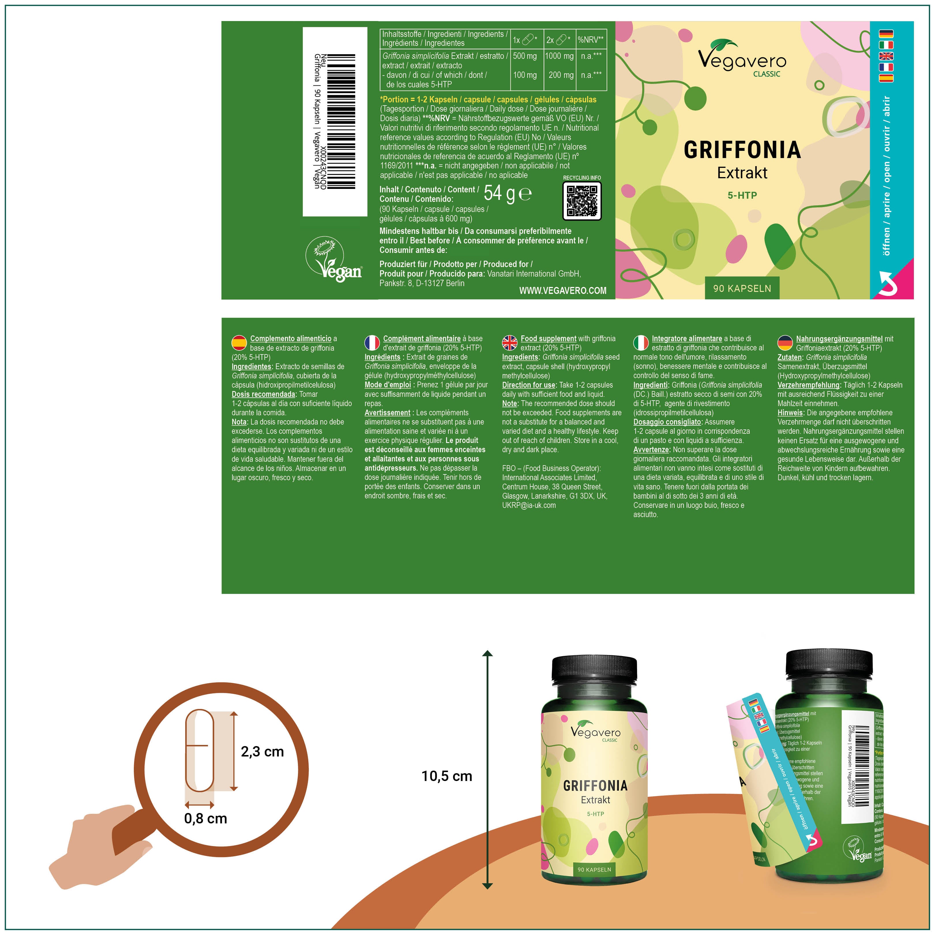 Griffonia Extract (5-HTP) Capsules