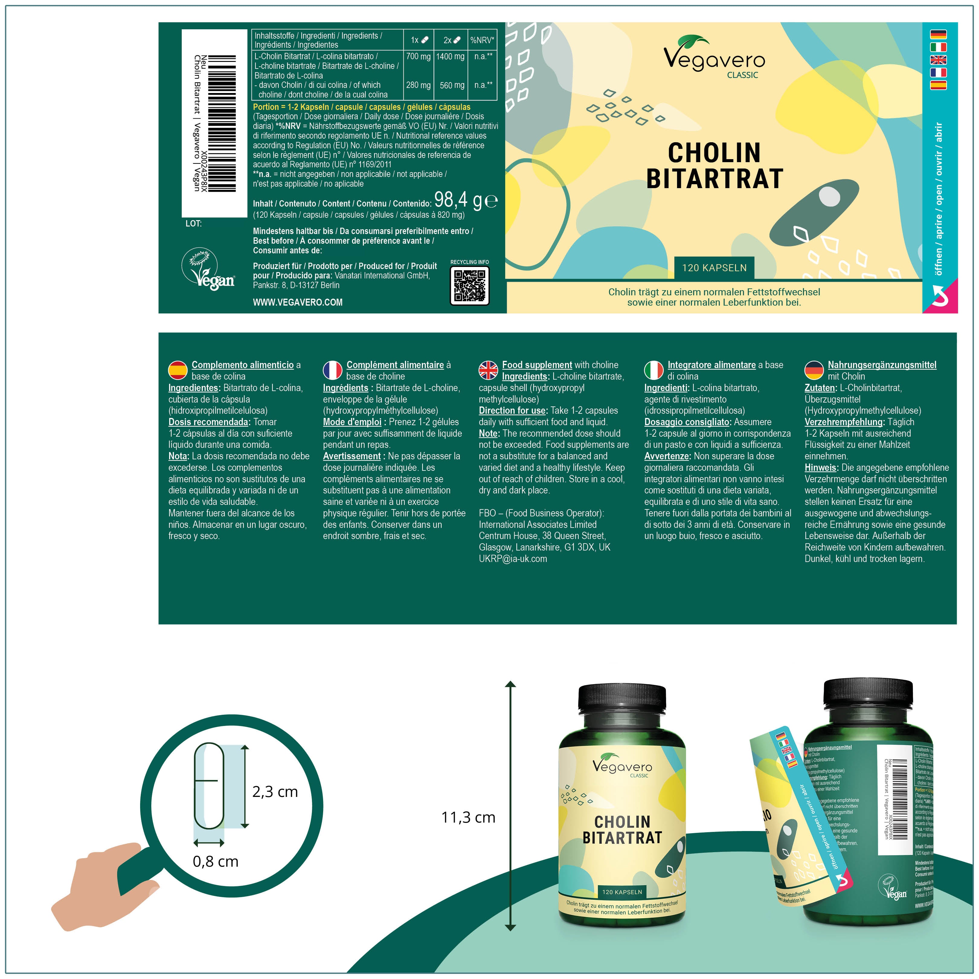 Choline Bitartrate Capsules