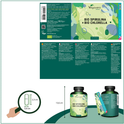 Spirulina + Chlorella Capsule Bio