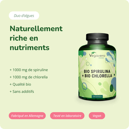 Spiruline + Chlorella Gélules Bio